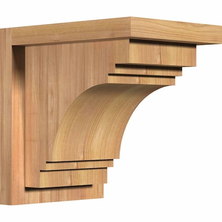 Ekena Millwork Pescadero Smooth Corbel w/Backplate, Western Red Cedar, 7 1/2"W x 10"D x 10"H COR08X10X10PEC01SWR